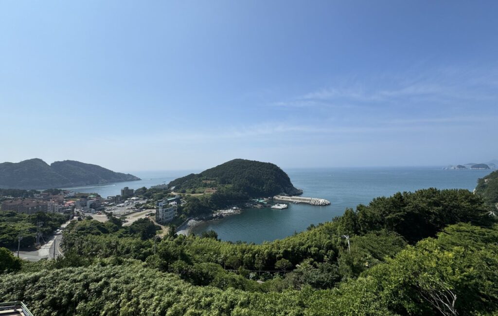 거제도 해금강 오션뷰 파티레지나에서 바라본 풍경